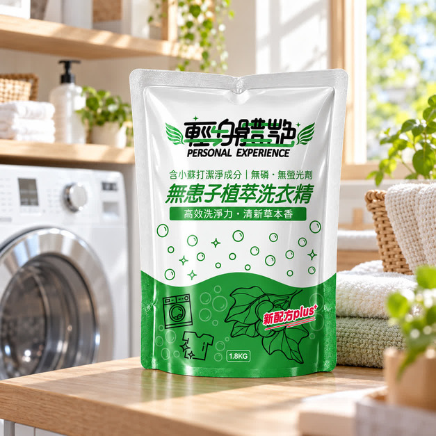 輕身體艷無患子洗衣精補充包 1800ml/g