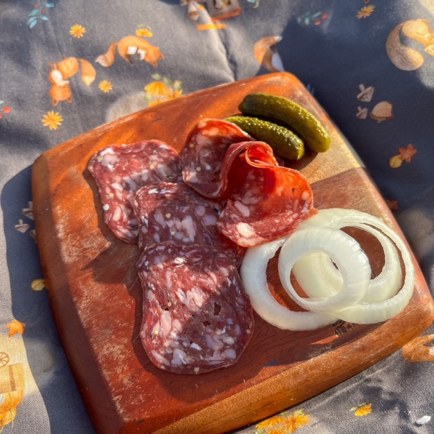 歐式風乾臘腸-牛肉芥末籽(Beef SALAMI with yellow mustard seeds)70g