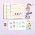 鑰匙圈超值免運組【全身姓名貼+鑰匙圈2入+3入刺繡手帕巾】_1