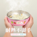 客製化繽紛三色碗 兔兔蔬果店【櫻桃兔】矽膠碗蓋_10