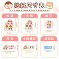 綜合尺寸防水姓名貼【兜風女孩】綜AT款 共108入_7