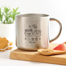 304雙層不鏽鋼杯 活力工程車【工程熊+活力小鼠】客製化禮物
