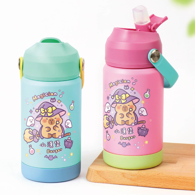 孩提 吸管式兒童專用保溫瓶【卡皮巴拉的魔法歷險】
