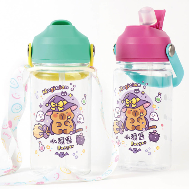 Tritan吸管式兒童水壺【卡皮巴拉的魔法歷險】客製化禮物