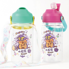 Tritan吸管式兒童水壺【卡皮巴拉的魔法歷險】客製化禮物