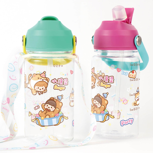 Tritan吸管式兒童水壺【環繞系列-童趣派對日】客製化禮物