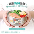 雙層不鏽鋼隔熱碗 夢想小火車【陽光獅+小斑馬】_10