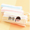 MIT姓名手帕紗布巾【馬尾女孩】一組3入
