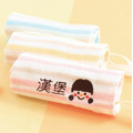 MIT姓名手帕紗布巾【辮子女孩】一組3入