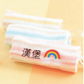 MIT姓名手帕紗布巾【彩虹款】一組3入