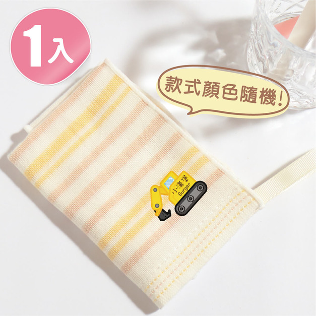 單入燙印手帕巾 (款式、顏色隨機出貨)