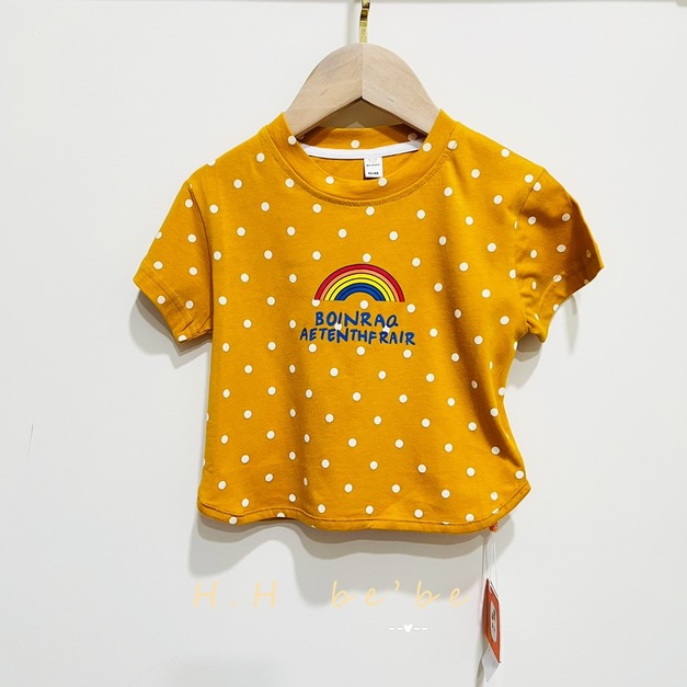[少量現貨款]可愛圓點點彩虹造型上衣
