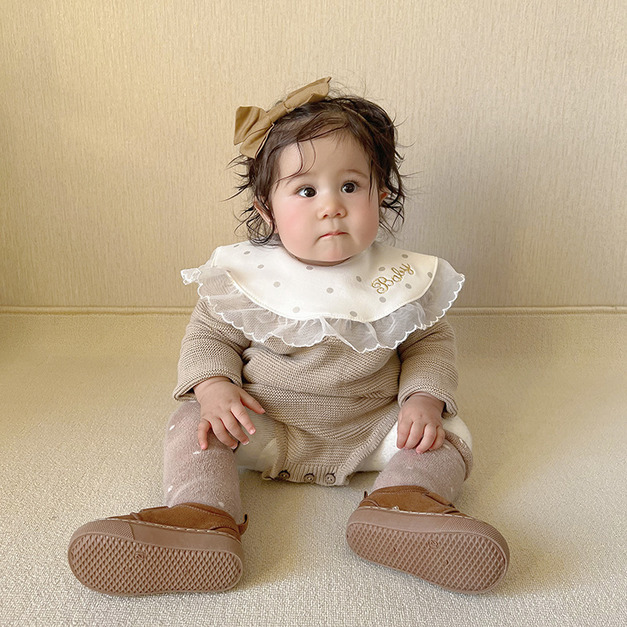 韓版ins風花瓣口水巾360度可旋轉(0-3歲)