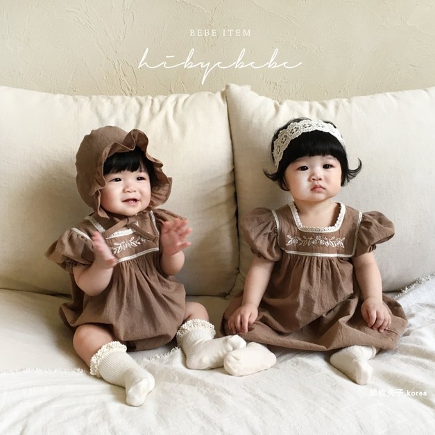 韓版繡花包屁衣