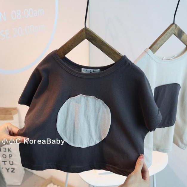 韓版oversize風 大圓點短袖上衣(2色可選)