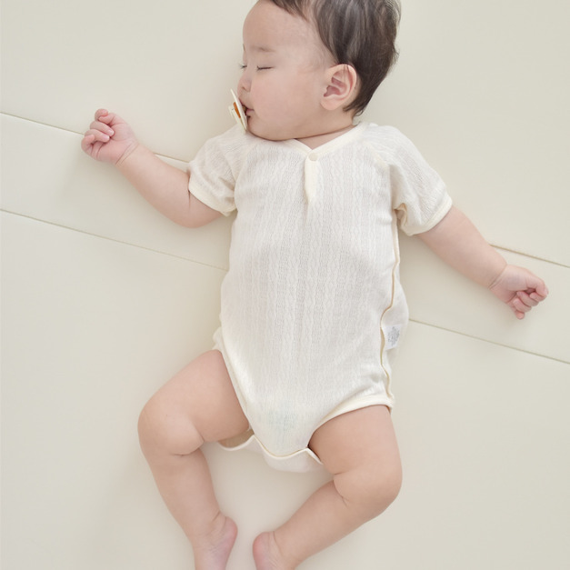 【預購】PUPO｜日本製・質感織紋短袖包屁衣(3色) 70-90cm 