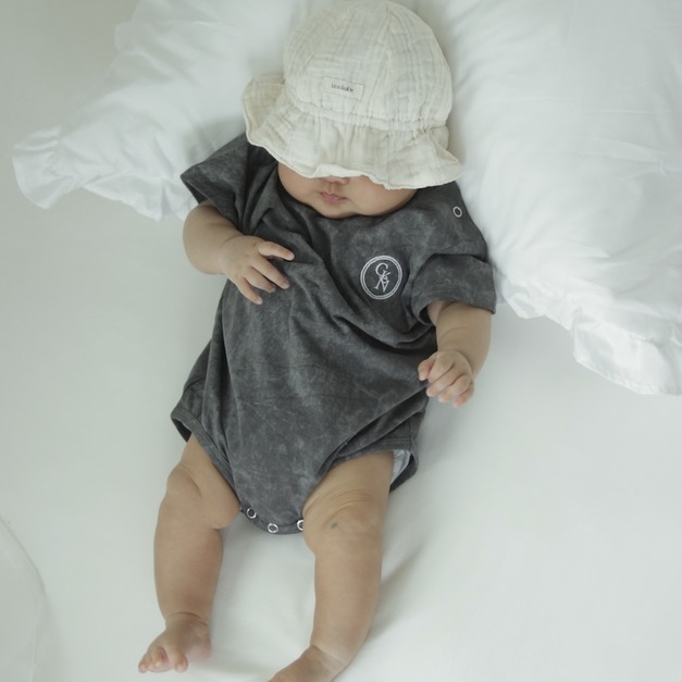 【追加預購】gentile｜親子系列・macaron rompers (baby) 80 