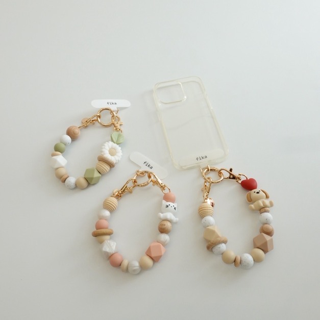 【限時預購】fika | 日本客製手機掛繩 -狗狗/小貓/恐龍/雛菊