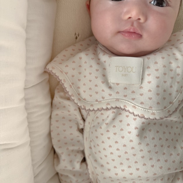 【冬季預購】to you | 韓國製・波浪圍兜_迷你愛心*new 