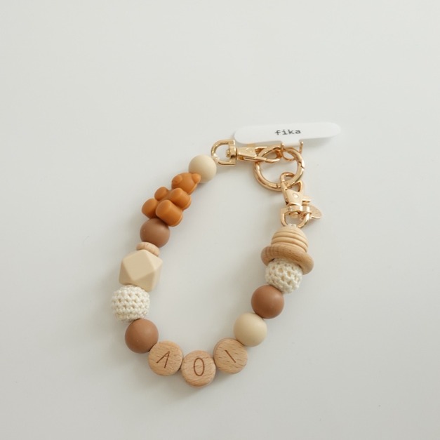 【預購】fika｜聖誕限定・客製手機鍊_焦糖小熊