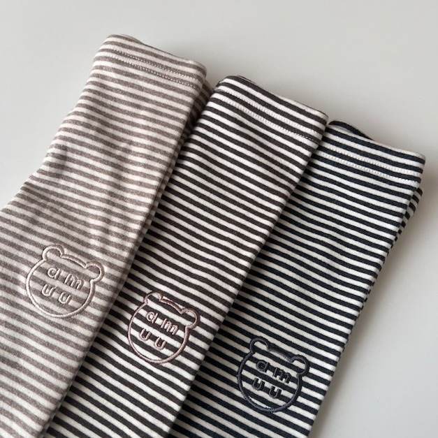 【預購】ammu | border bear 百搭條紋內搭褲 (3色)