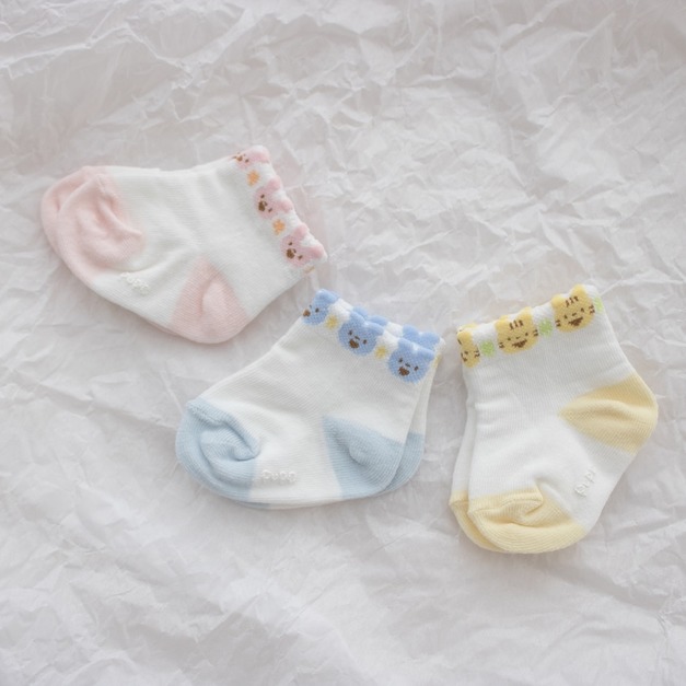 【預購】PUPO｜日本製・可愛動物寶寶襪(3色) 7-9cm