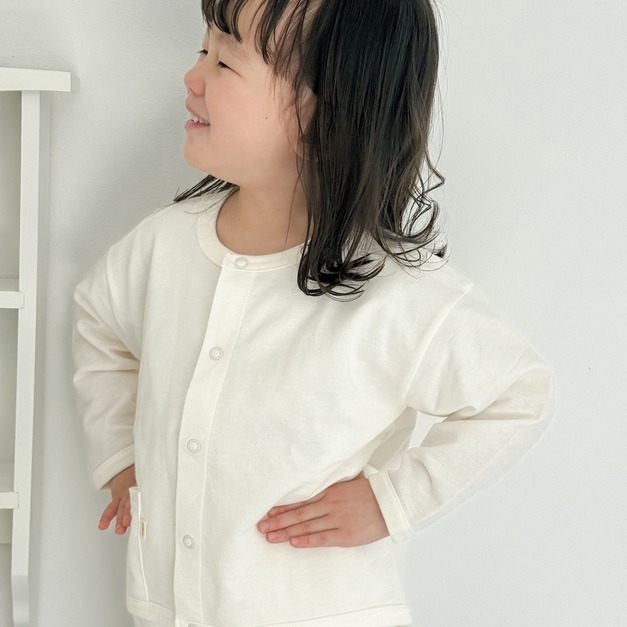 【預購】PUPO｜日本製・柔軟滾邊開襟外套(3色) 80-100cm *new!!