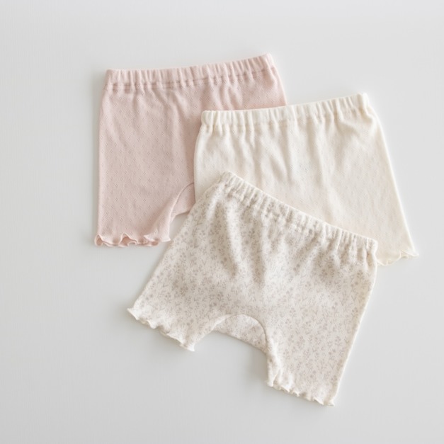 【預購】PUPO | 日本製・緹花洞洞小短褲 (3色) 50-70cm *new!!