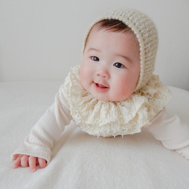 【預購】cleo me. | 日本製・澎澎泡芙圍兜領巾 (3色) *new!