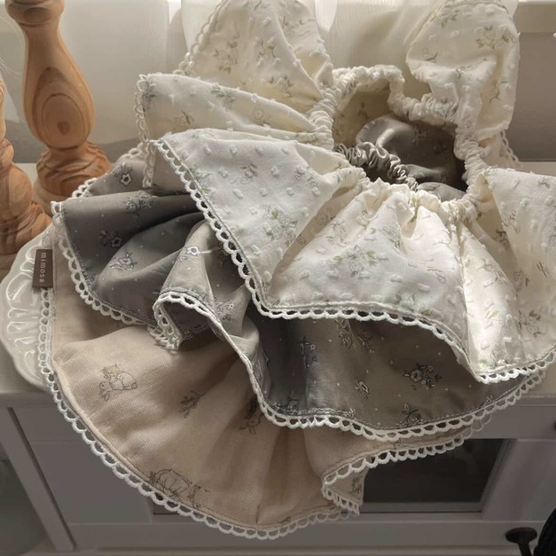 【預購】mimosa | 日本製・360°荷葉邊蕾絲圍兜 (3色) *限量