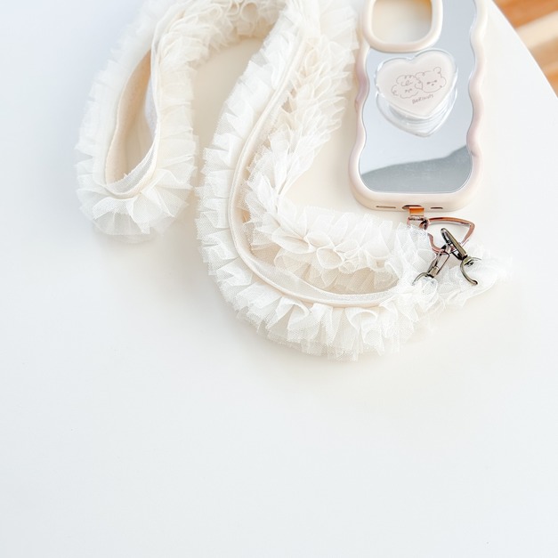 【預購】cleo me. | 日本製・質感網紗手機斜背帶 (8色) 