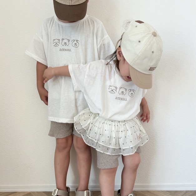 【預購】ammu | 韓國製・hey kuma 圖案T-shirt  *baby