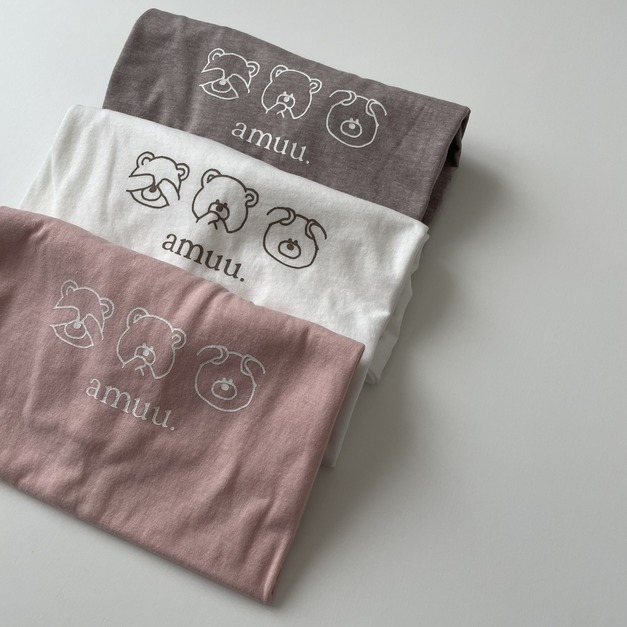 【預購】ammu | 韓國製・hey kuma 圖案T-shirt  *mom!!