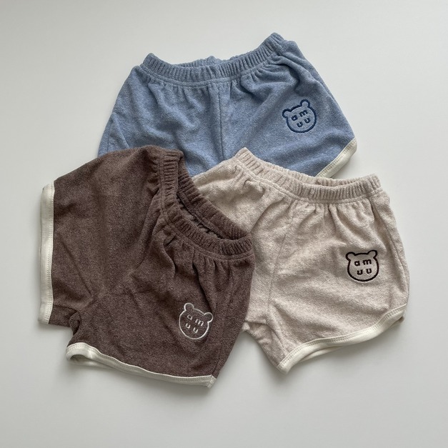 【預購】ammu | 韓國製・kuma毛巾布短褲 (3色) *new!!