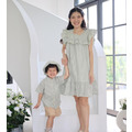 【預購】泰國連線 | 親子系列・棉麻條紋蛋糕洋 (4色)*mom_4