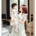【預購】泰國連線 | 親子系列・棉麻條紋蛋糕洋 (4色)*mom_1