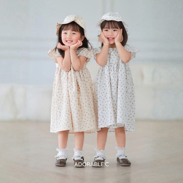 【預購】泰國連線 | 親子系列・春櫻小圓領洋裝(2色)*girl