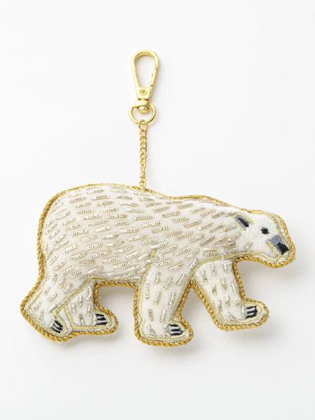 COTTAGE|手工刺繡・包包吊飾/鑰匙圈-北極熊