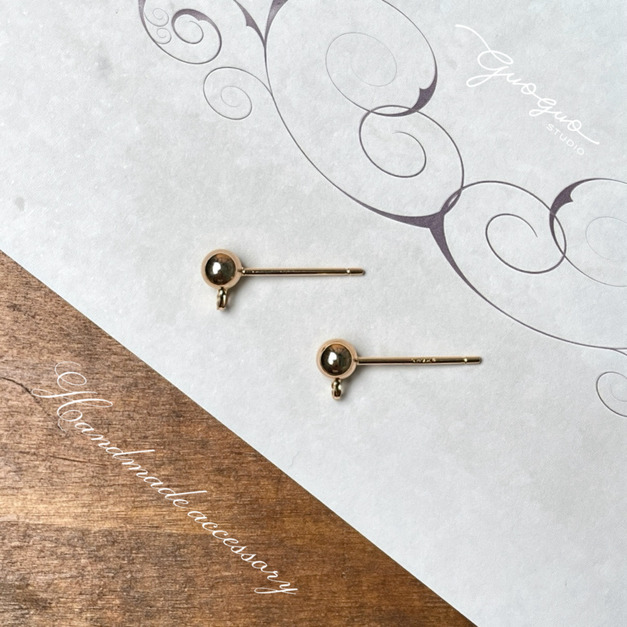 925silver鍍金耳針