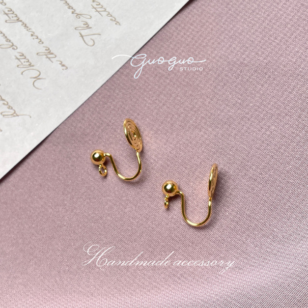 鍍金蚊香盤耳夾