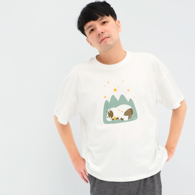 星星都是我的－One size 中性寬版上衣／Luna 暹羅魚喵