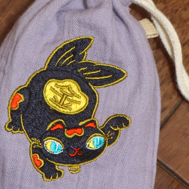 Lucky Cats 藏寶袋 / 小物袋 / 祈福袋 - 薰衣草紫