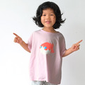 Kids Tisha金魚喵 / 兒童純棉T-Shirt 落肩款－女生穿
