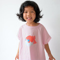 Kids Tisha金魚喵 / 兒童純棉T-Shirt 落肩款－女生穿_2