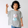 Kids Elio魚喵散步 / 兒童純棉T-Shirt 落肩款－女生穿_2