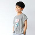 Kids Elio魚喵散步 / 兒童純棉T-Shirt 落肩款－男生穿