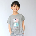 Kids Elio魚喵散步 / 兒童純棉T-Shirt 落肩款－男生穿_2
