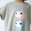Kids Elio魚喵散步 / 兒童純棉T-Shirt 落肩款－女生穿_1