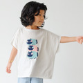 Kids Luna暹羅魚喵 / 兒童純棉T-Shirt 落肩款－女生穿