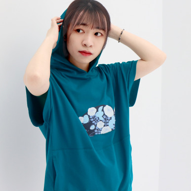 喵嗚嗚－One size連帽短袖上衣